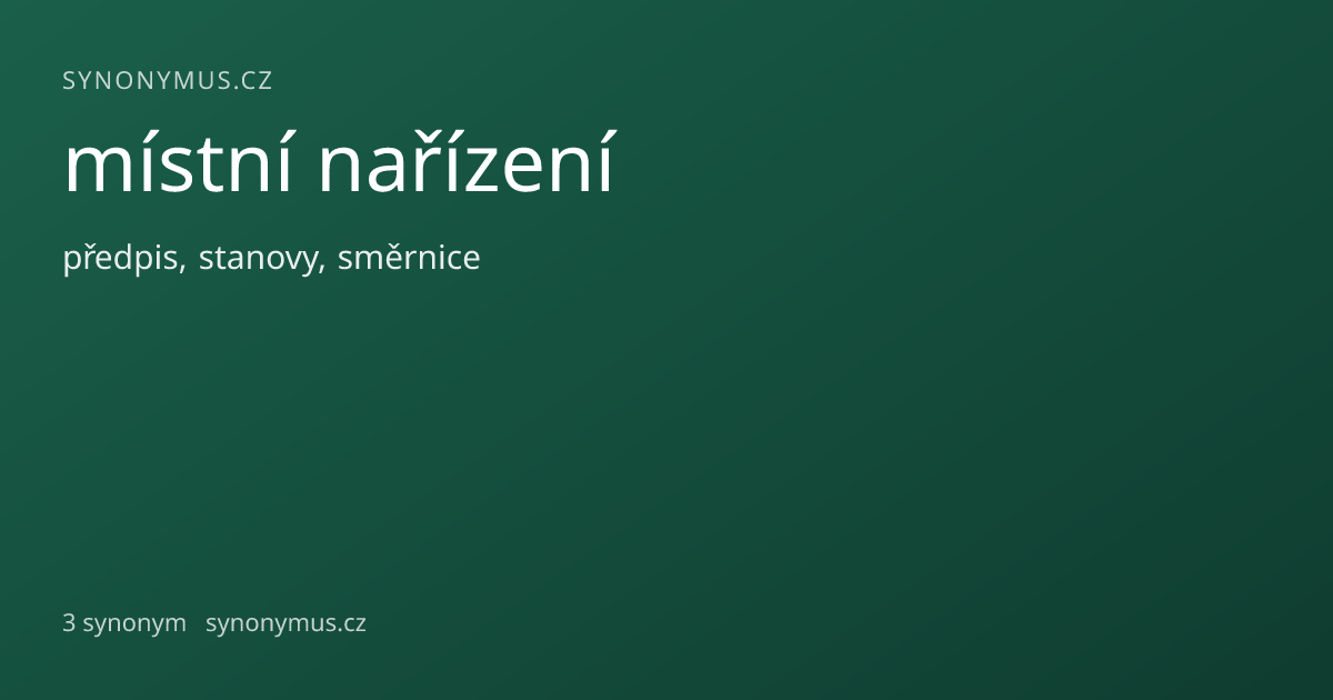 Náhled odkazu: místní nařízení
