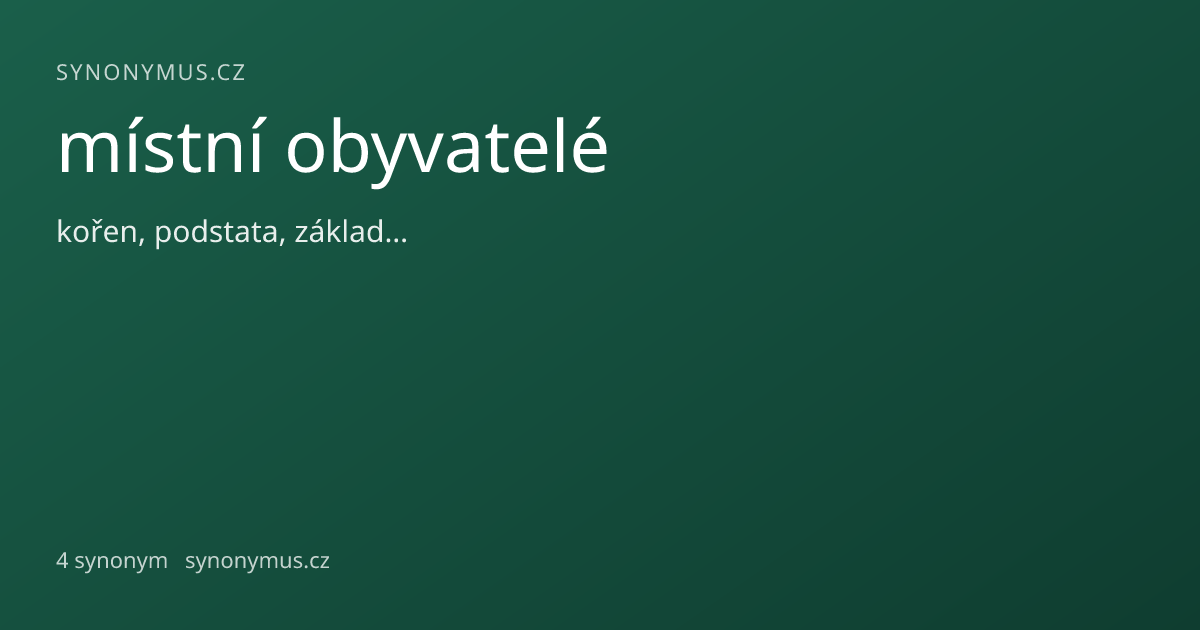Náhled odkazu: místní obyvatelé