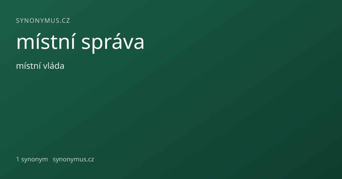 Náhled odkazu: místní správa