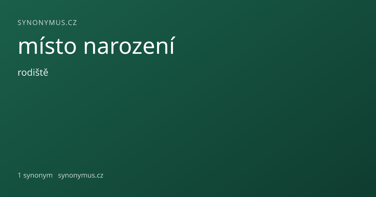 Náhled odkazu: místo narození
