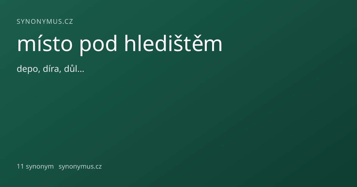 Náhled odkazu: místo pod hledištěm