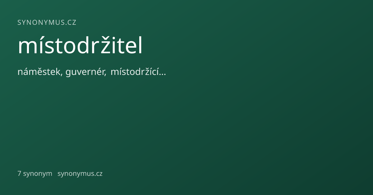 Náhled odkazu: místodržitel
