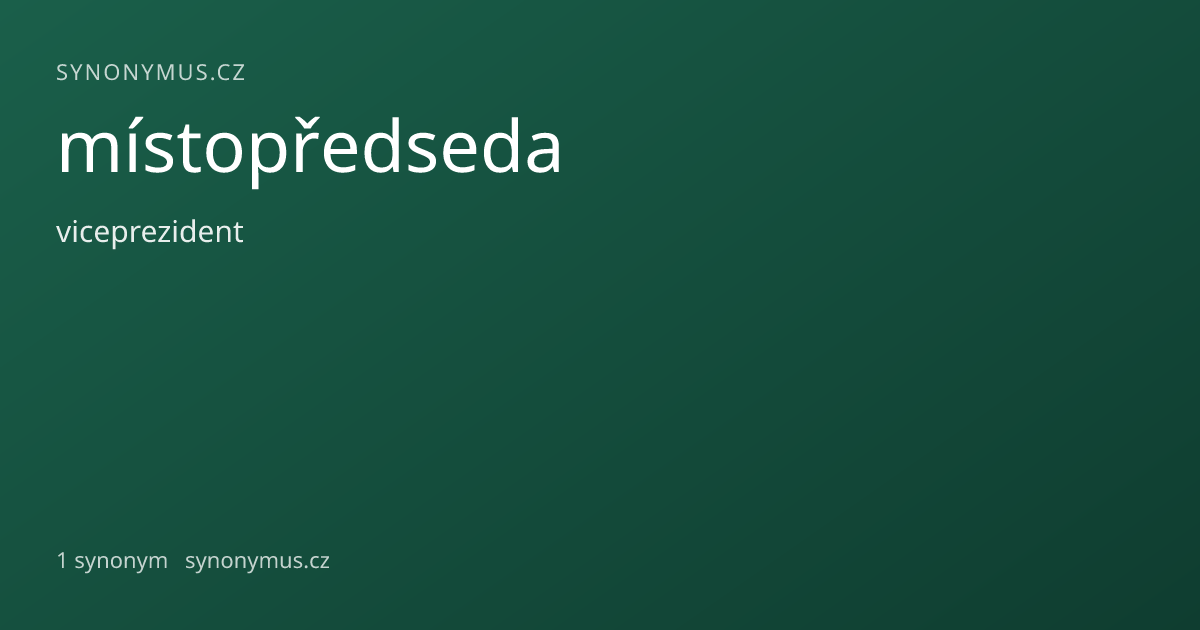 Náhled odkazu: místopředseda