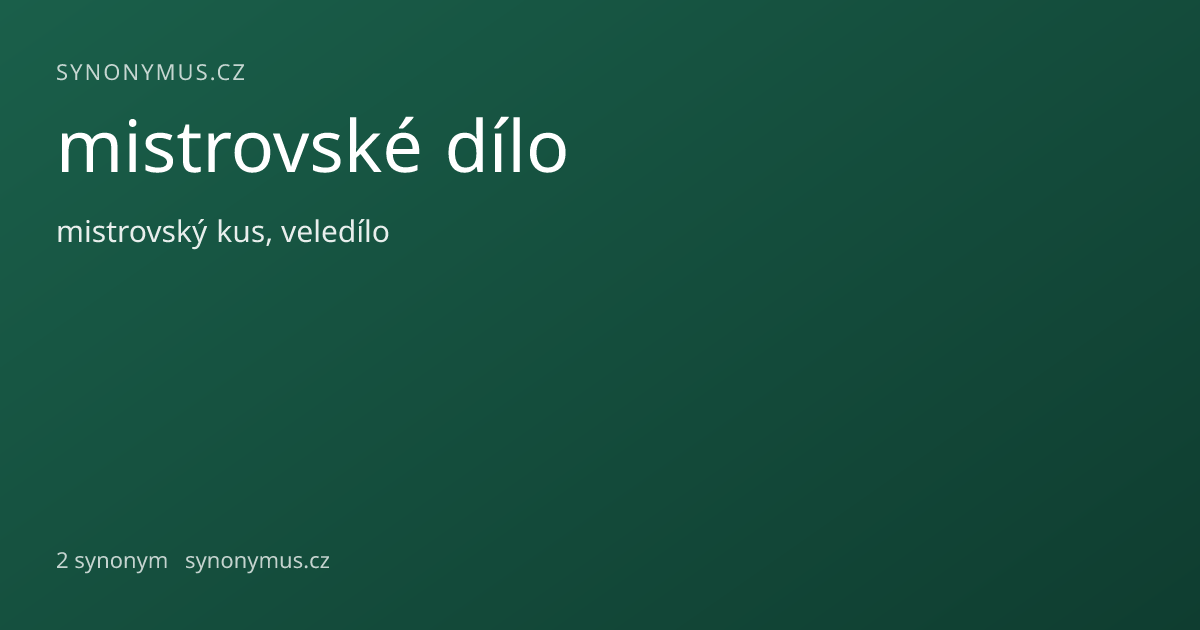 Náhled odkazu: mistrovské dílo