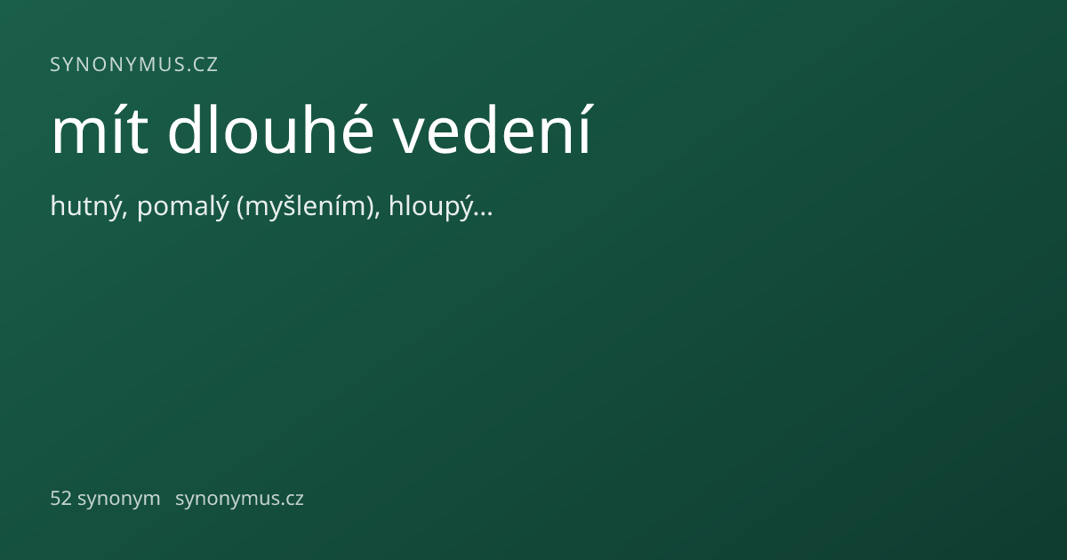Náhled odkazu: mít dlouhé vedení