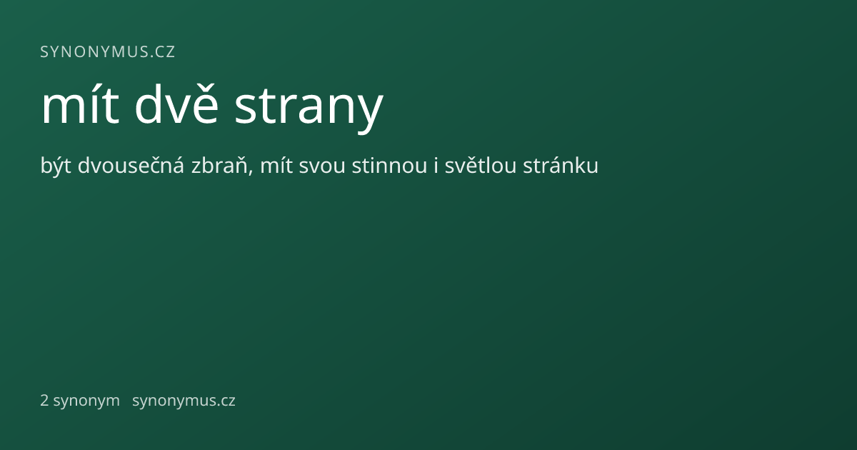 Náhled odkazu: mít dvě strany