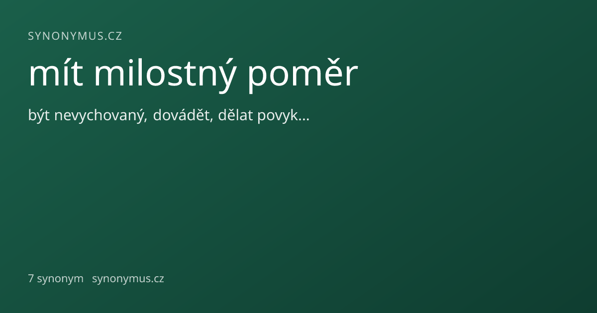 Náhled odkazu: mít milostný poměr