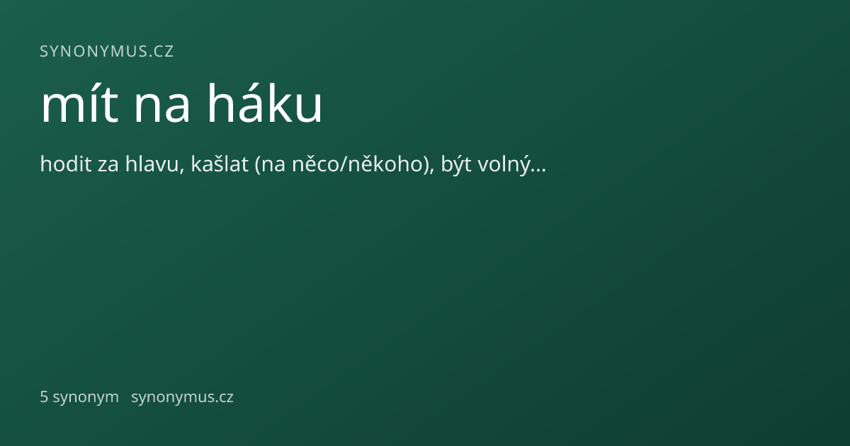 Náhled odkazu: mít na háku