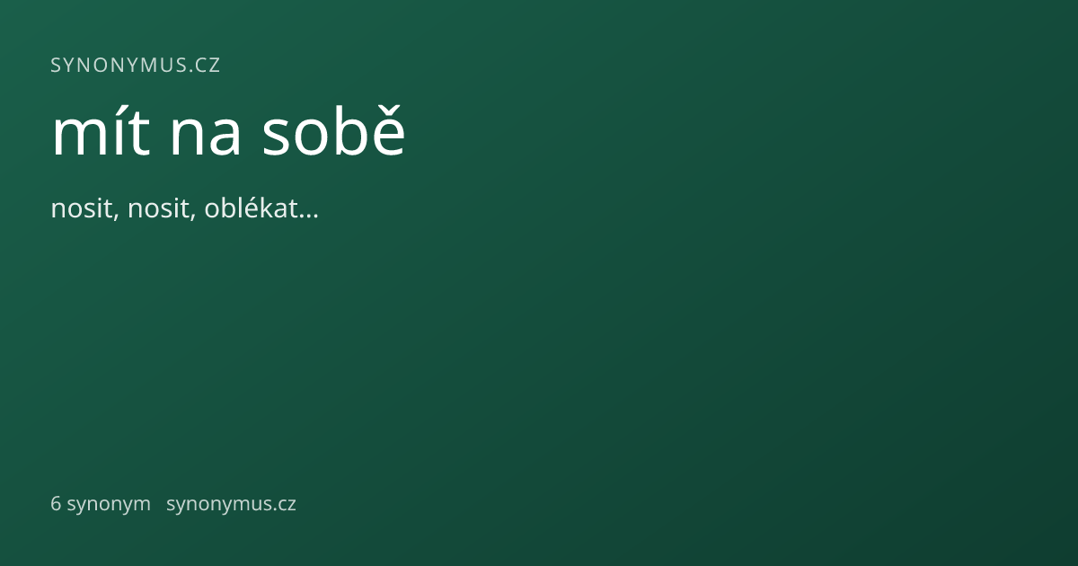 Náhled odkazu: mít na sobě