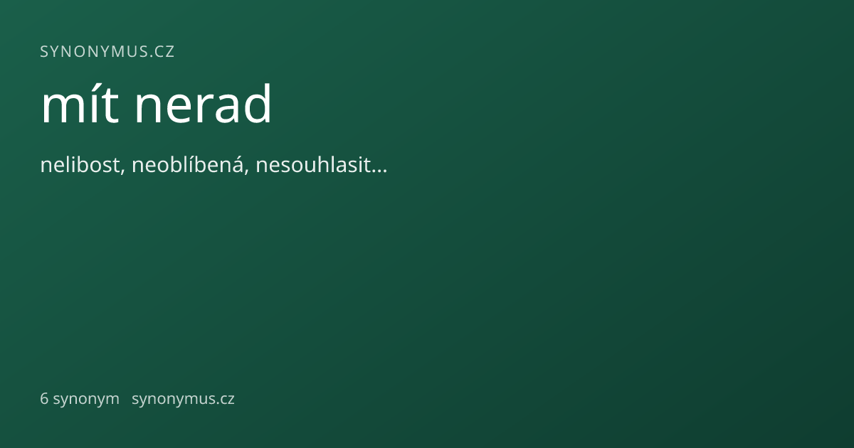 Náhled odkazu: mít nerad