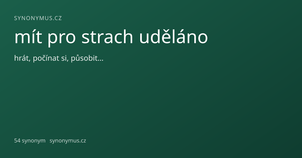 Náhled odkazu: mít pro strach uděláno