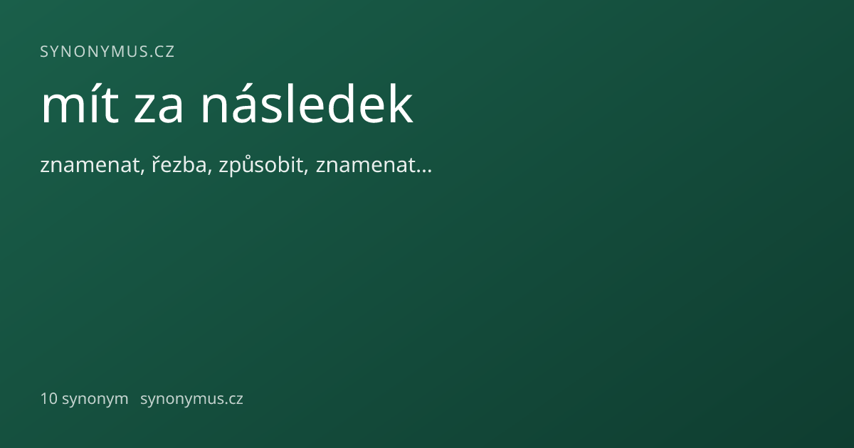 Náhled odkazu: mít za následek