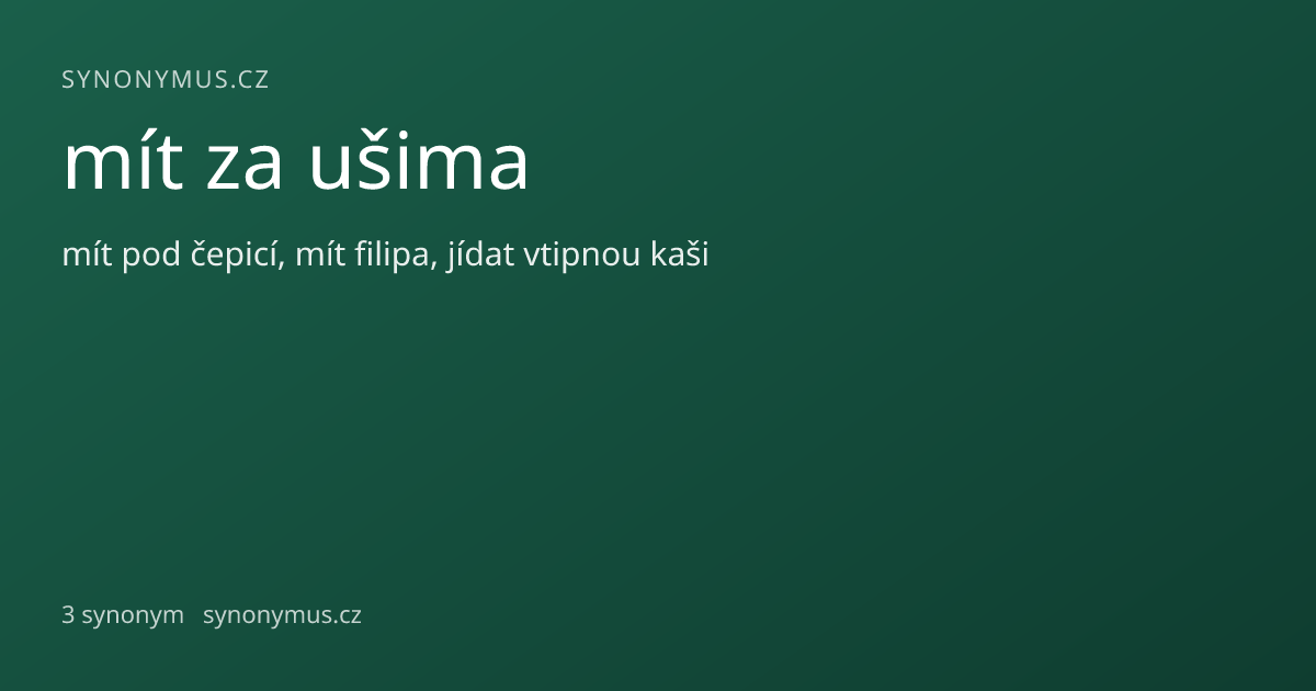 Náhled odkazu: mít za ušima