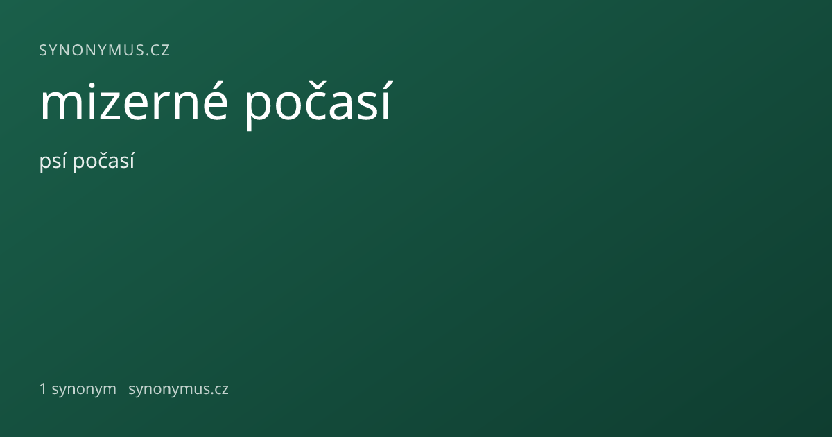 Náhled odkazu: mizerné počasí
