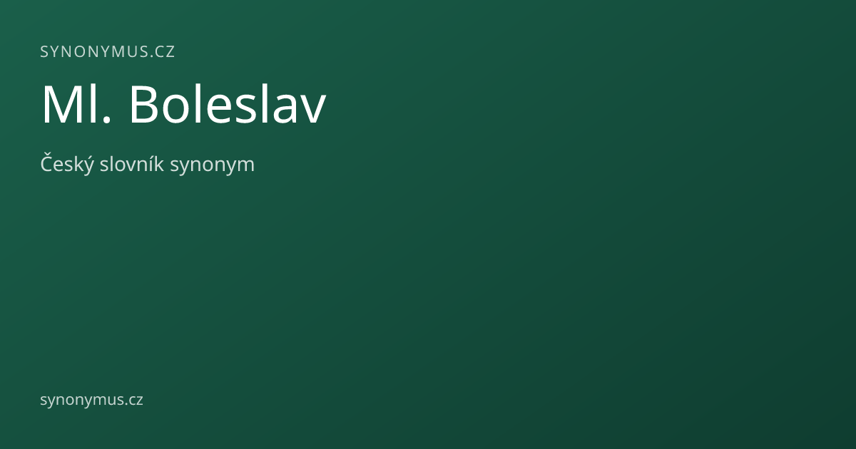 Náhled odkazu: Ml. Boleslav