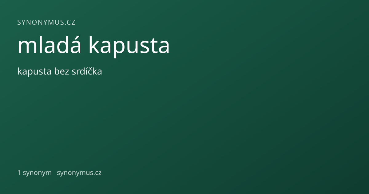 Náhled odkazu: mladá kapusta