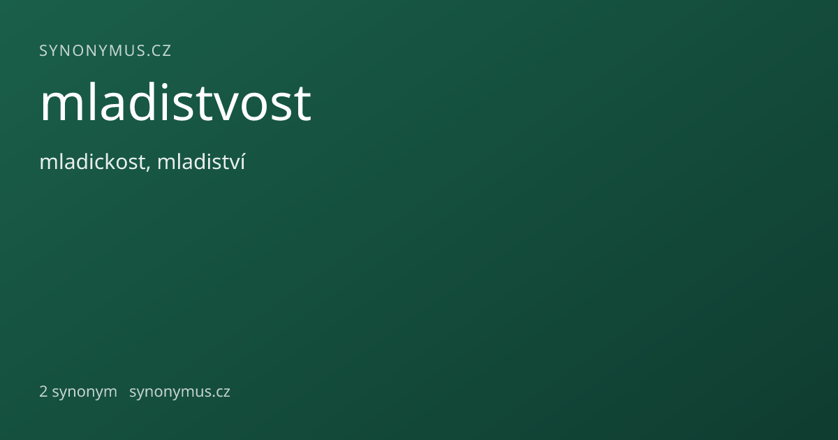 Náhled odkazu: mladistvost