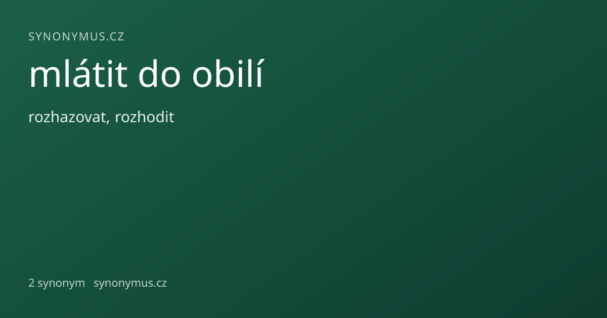 Náhled odkazu: mlátit do obilí