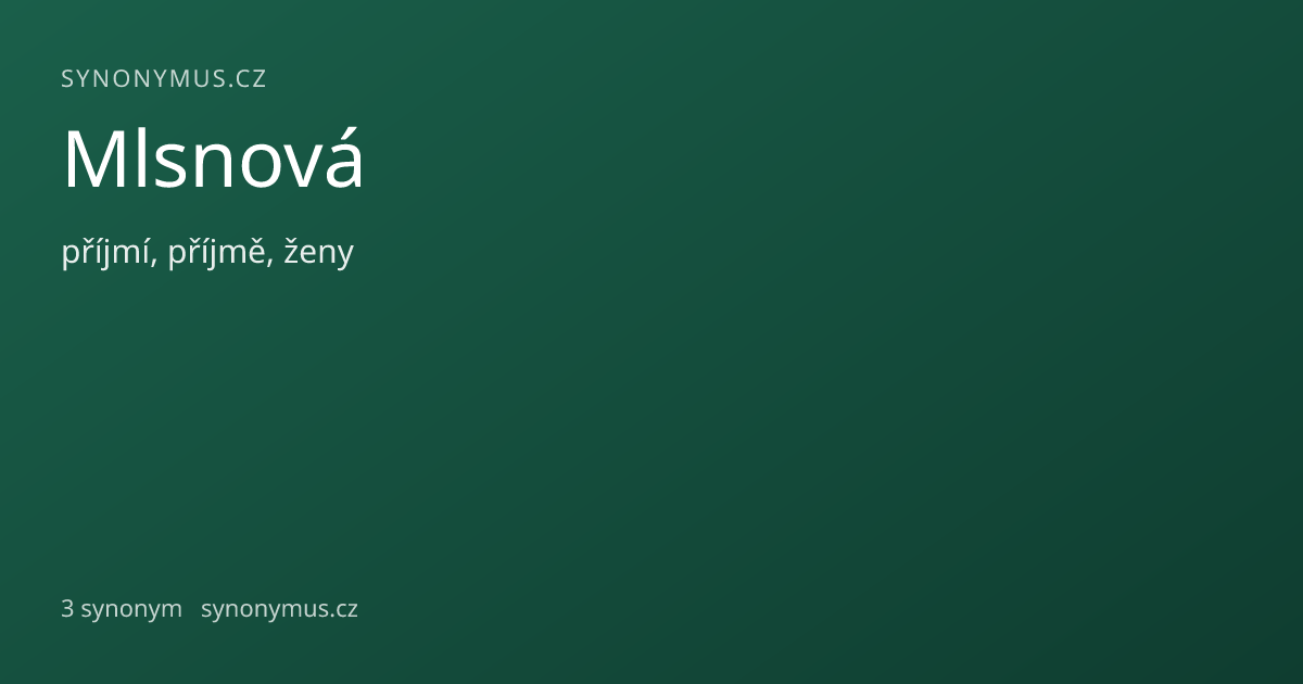 Náhled odkazu: Mlsnová