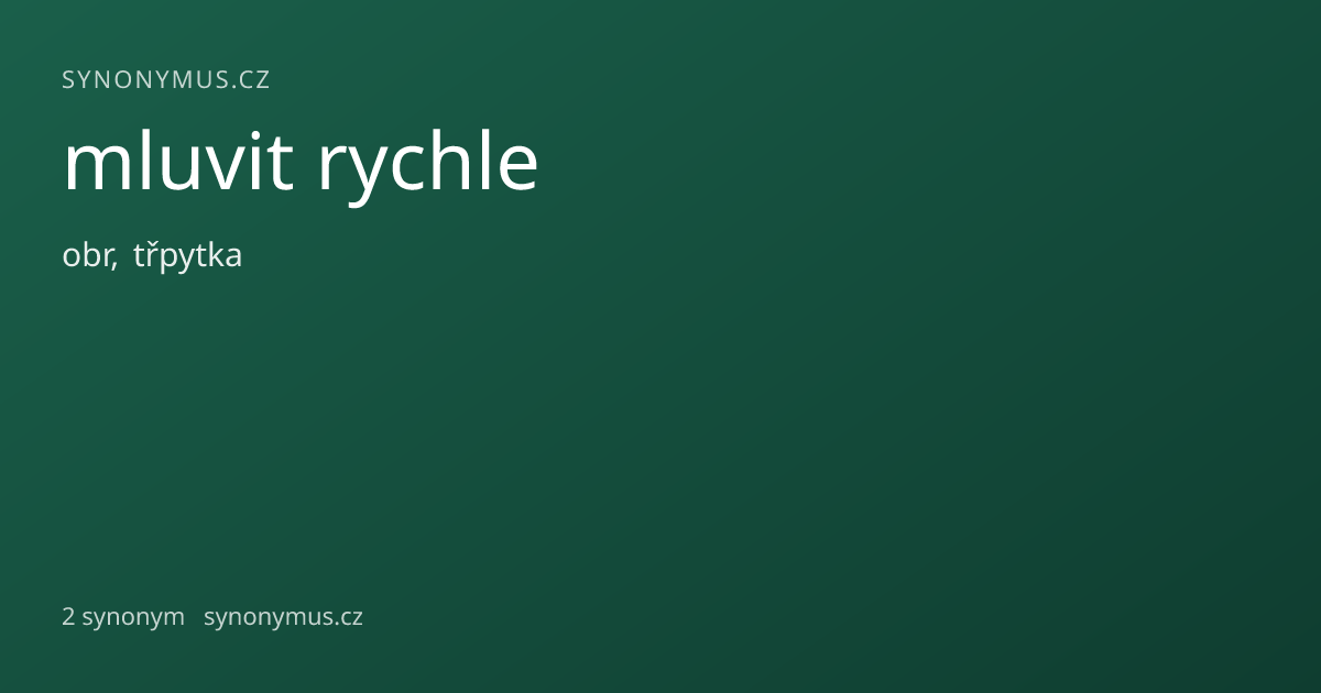 Náhled odkazu: mluvit rychle