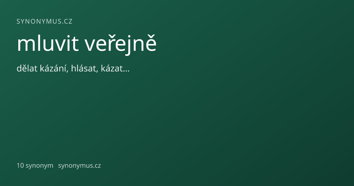 Náhled odkazu: mluvit veřejně