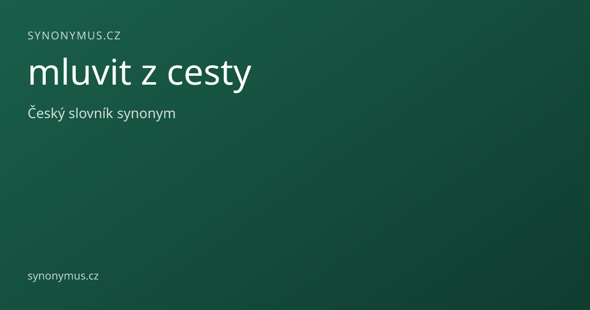 Náhled odkazu: mluvit z cesty