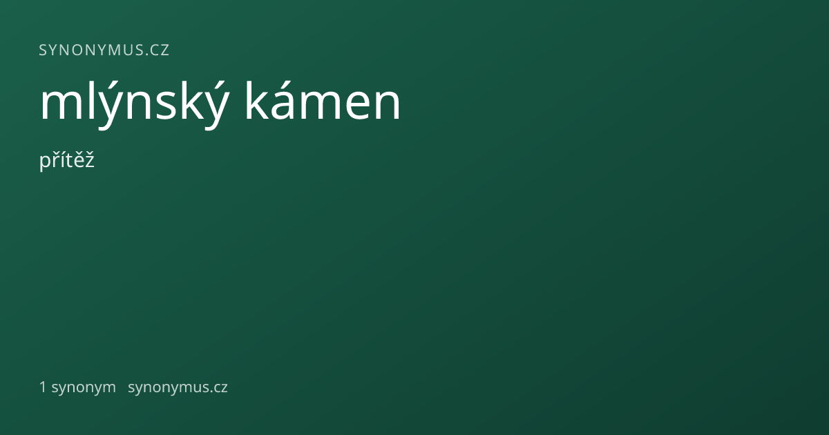 Náhled odkazu: mlýnský kámen