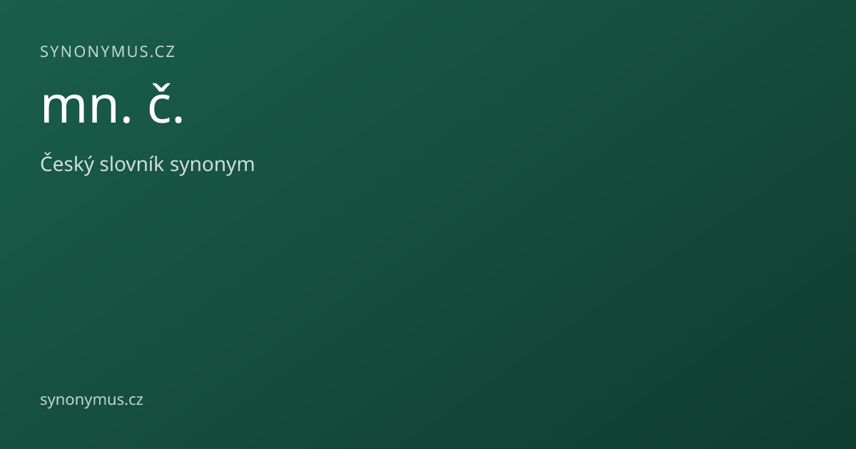 Náhled odkazu: mn. č.