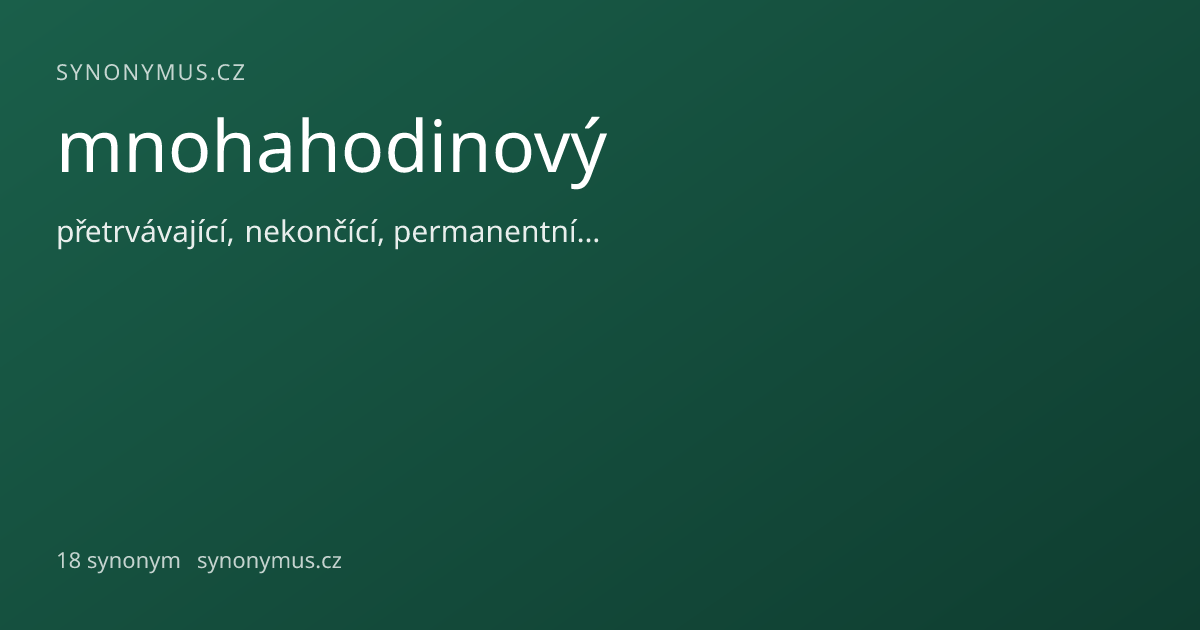 Náhled odkazu: mnohahodinový