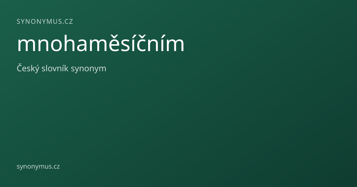Náhled odkazu: mnohaměsíčním