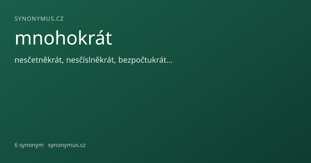Náhled odkazu: mnohokrát