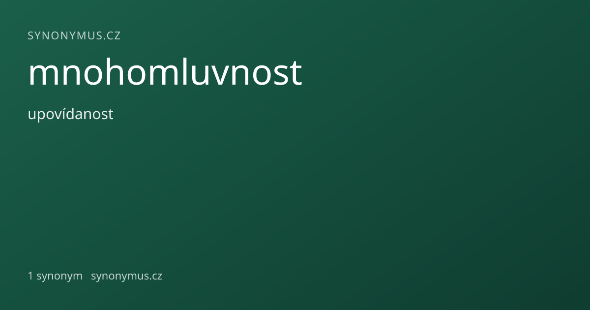 Náhled odkazu: mnohomluvnost