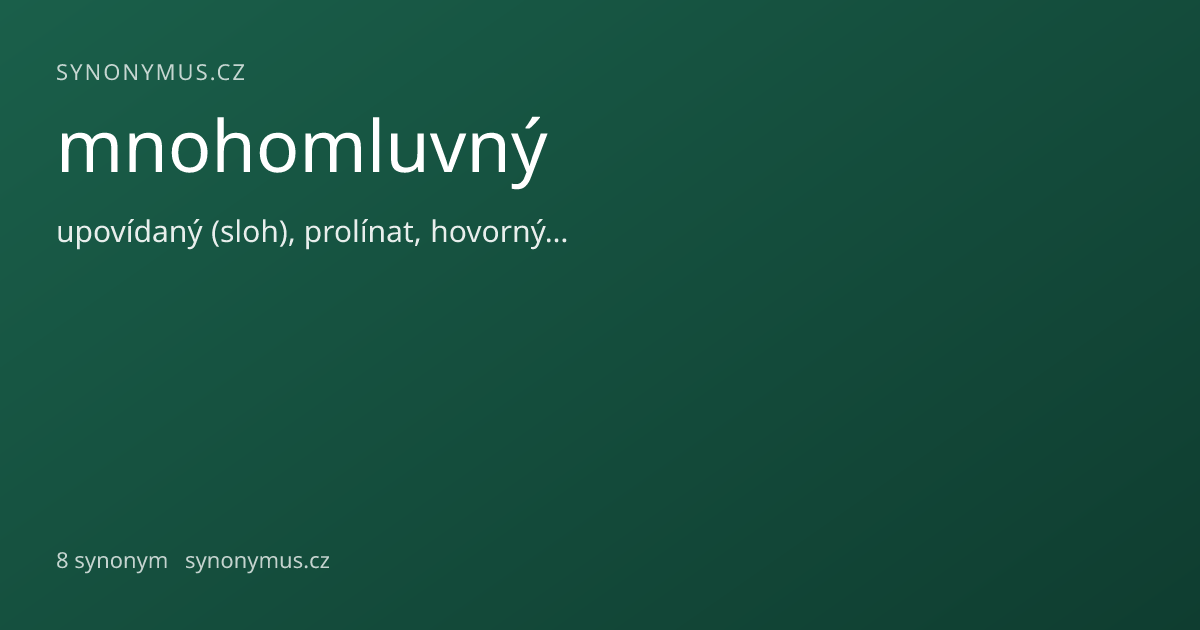 Náhled odkazu: mnohomluvný