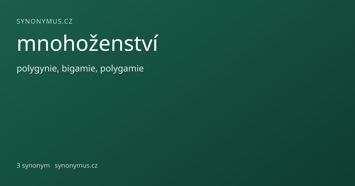 Náhled odkazu: mnohoženství