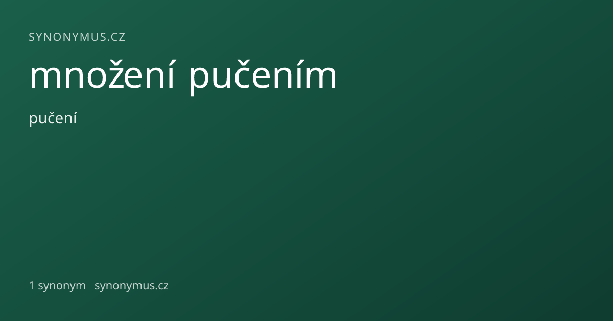 Náhled odkazu: množení pučením