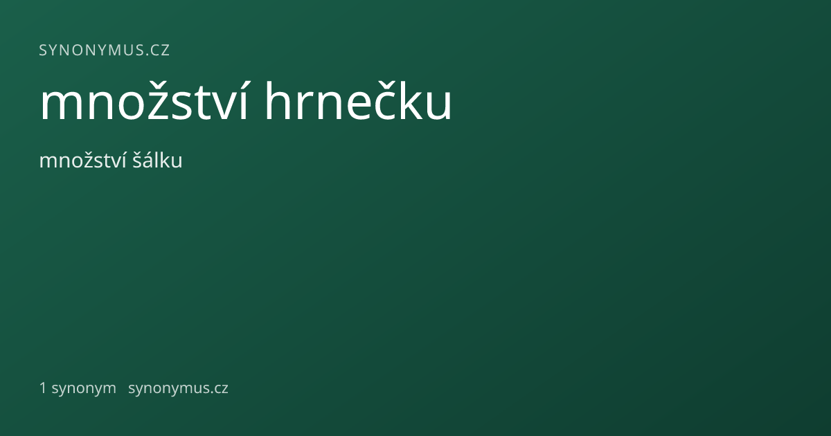 Náhled odkazu: množství hrnečku