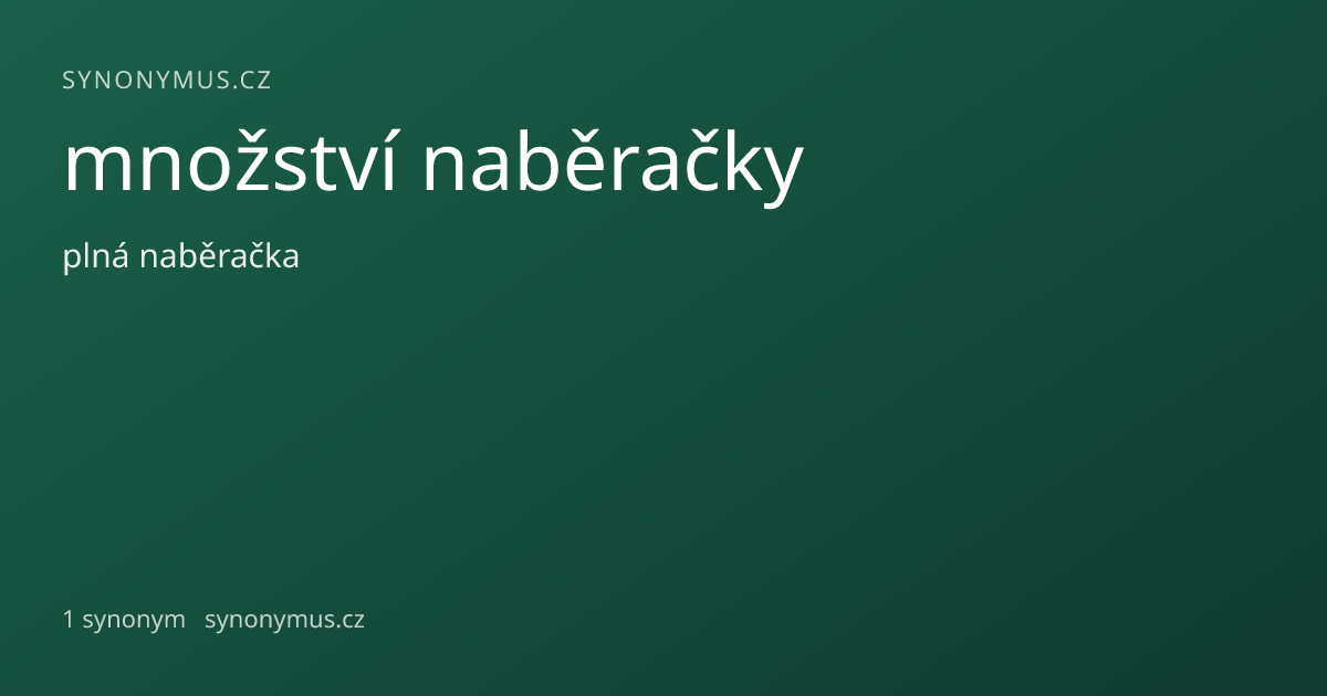 Náhled odkazu: množství naběračky