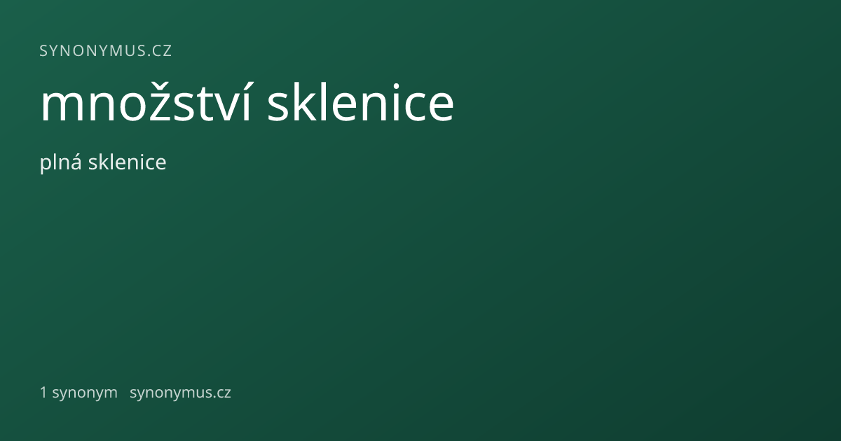 Náhled odkazu: množství sklenice