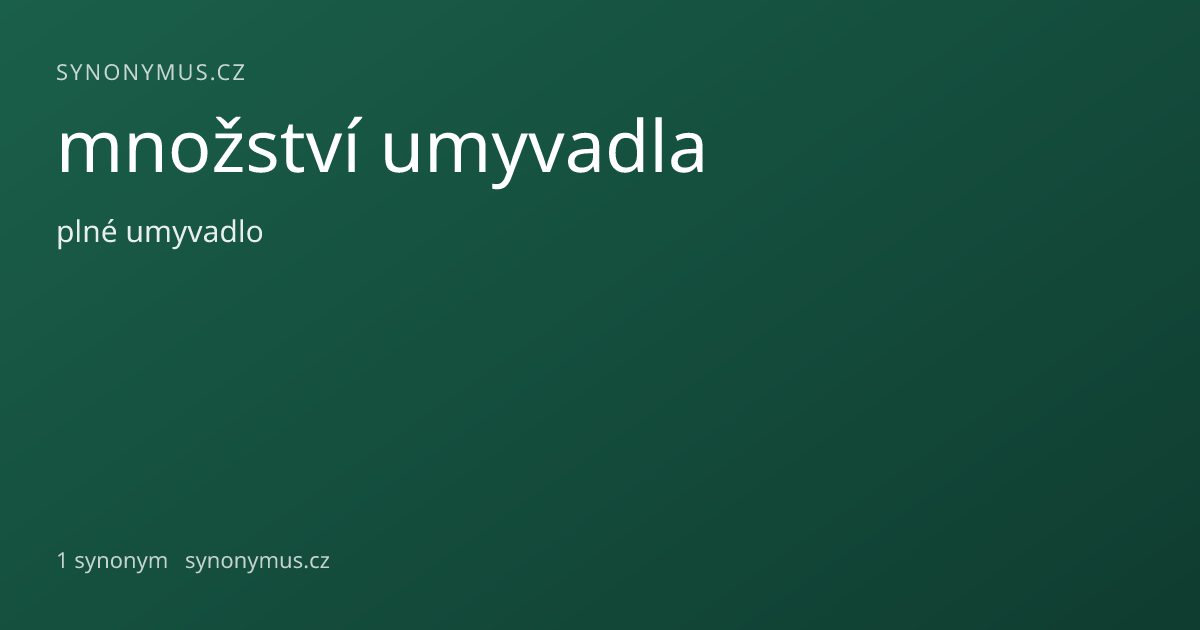 Náhled odkazu: množství umyvadla