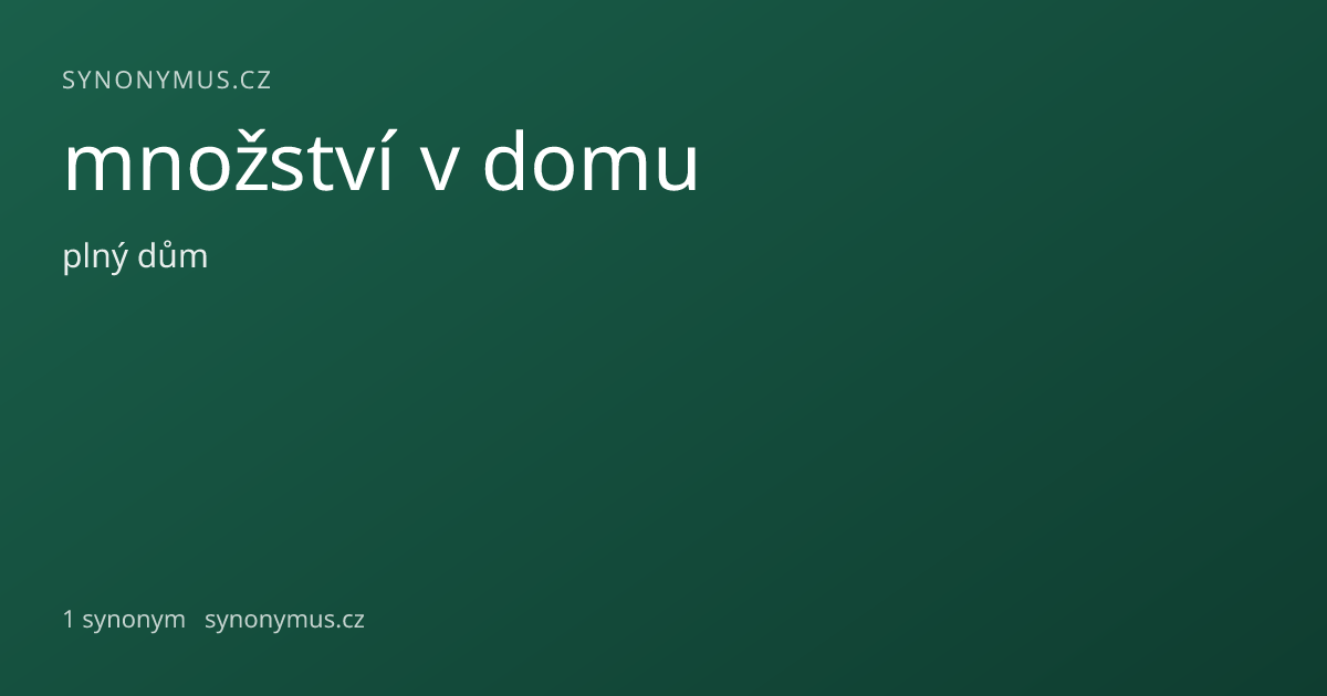 Náhled odkazu: množství v domu