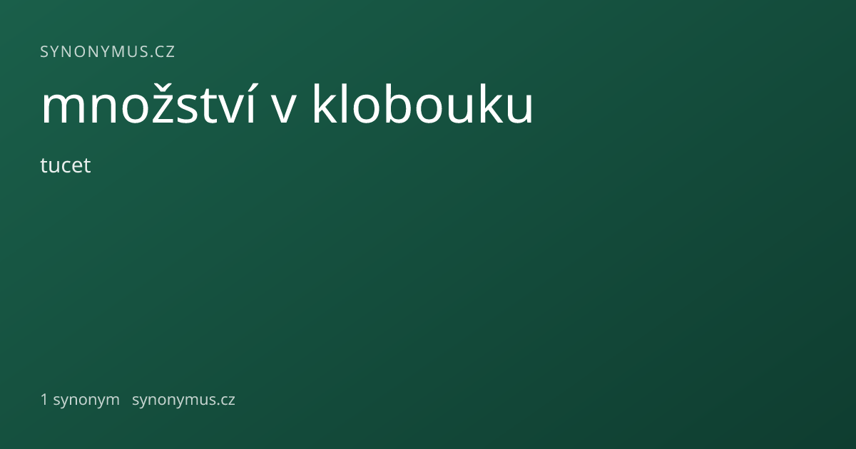 Náhled odkazu: množství v klobouku