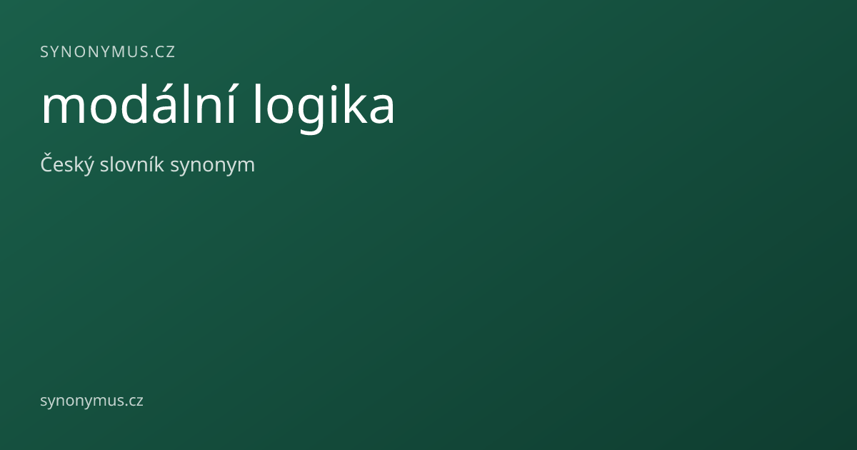 Náhled odkazu: modální logika