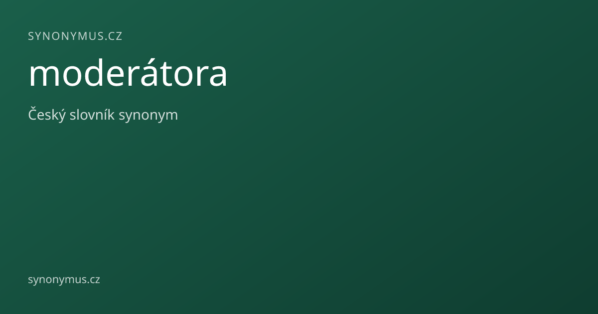 Náhled odkazu: moderátora