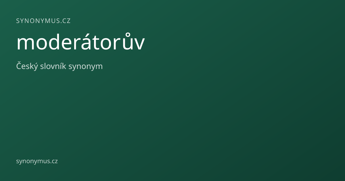 Náhled odkazu: moderátorův