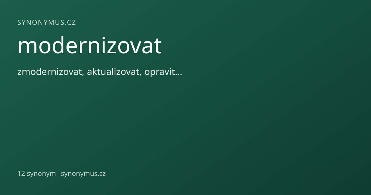 Náhled odkazu: modernizovat