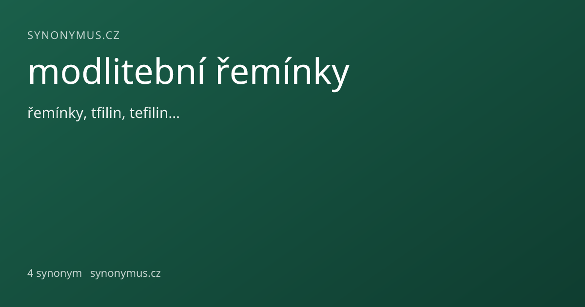 Náhled odkazu: modlitební řemínky