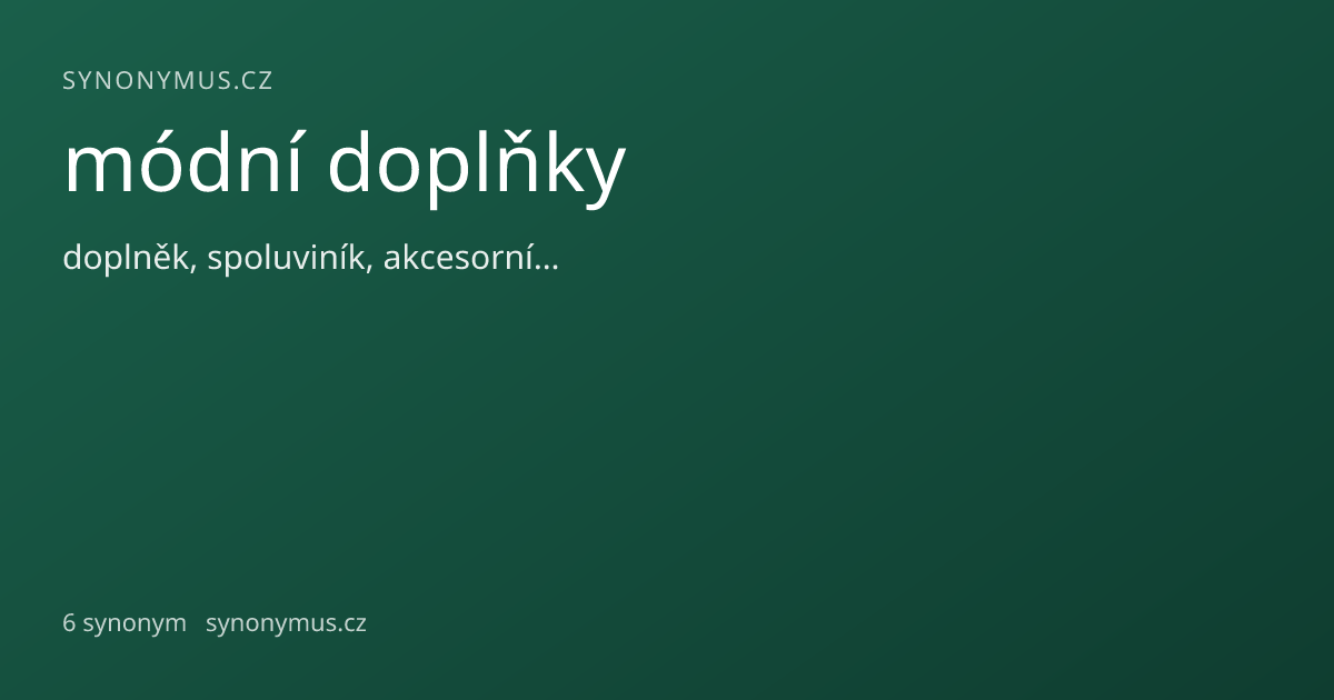 Náhled odkazu: módní doplňky