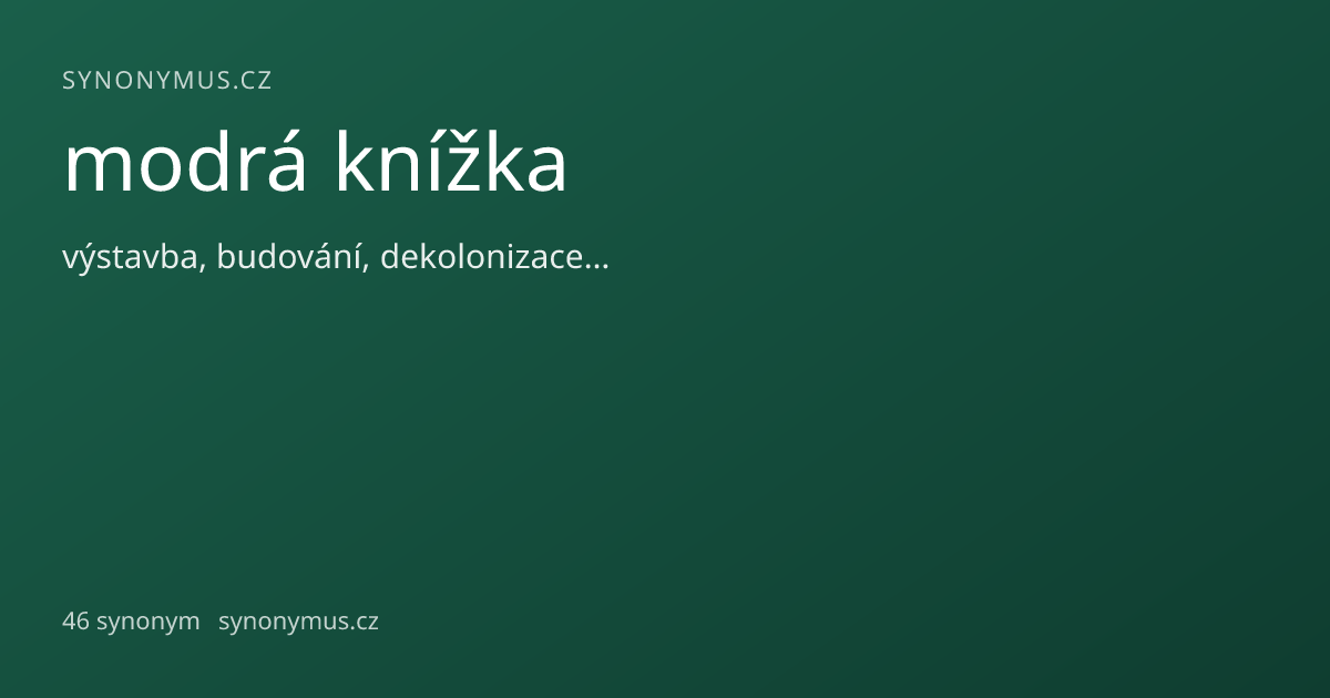 Náhled odkazu: modrá knížka