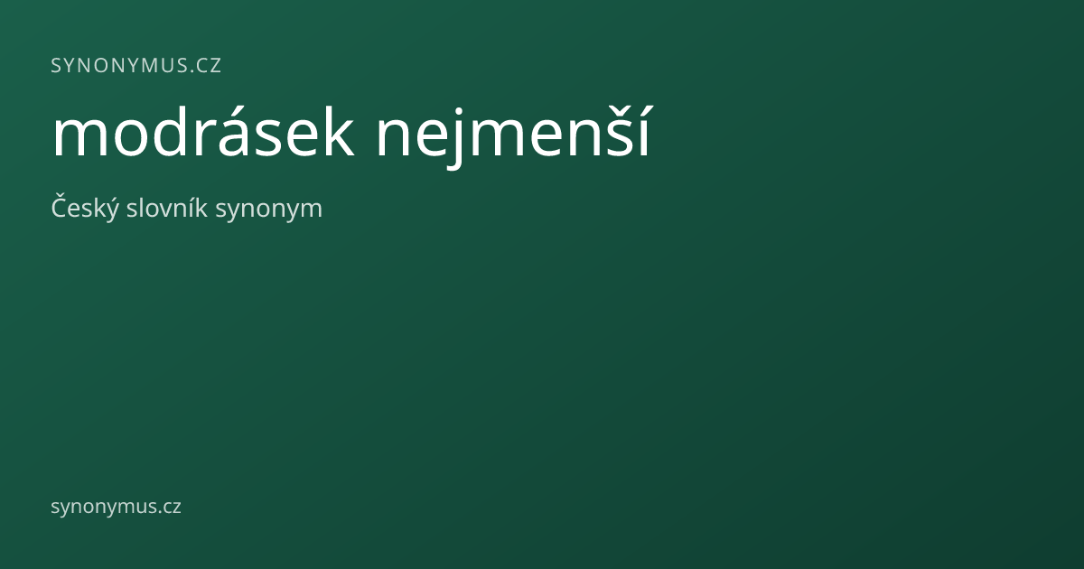 Náhled odkazu: modrásek nejmenší