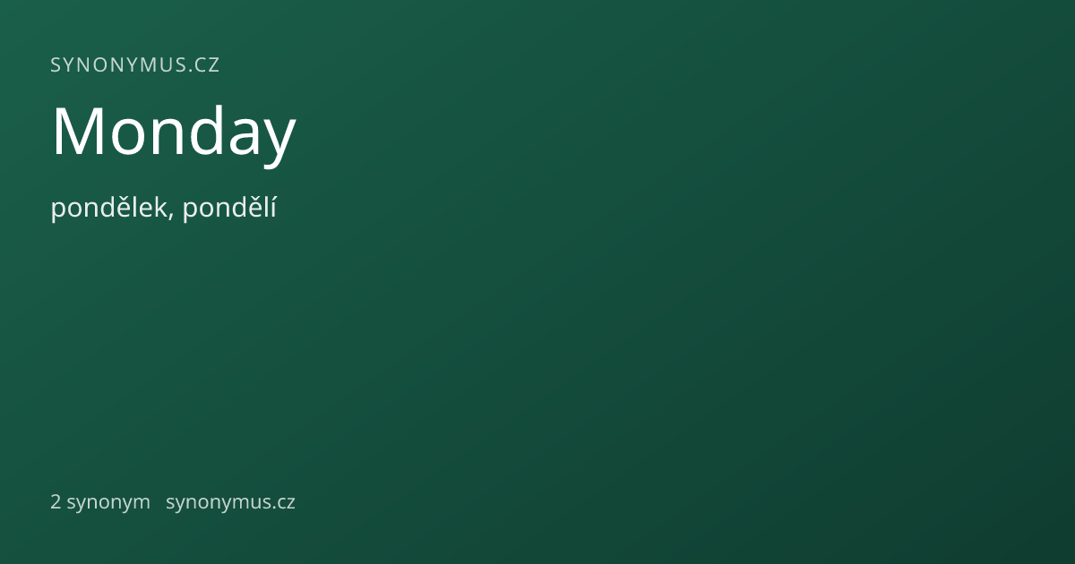 Náhled odkazu: Monday